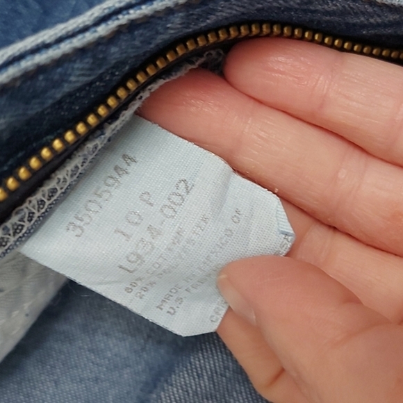 Vintage Lee High Rise Barrel Jeans Medium Wash Elastic Back Size 10P - Picture 6 of 6